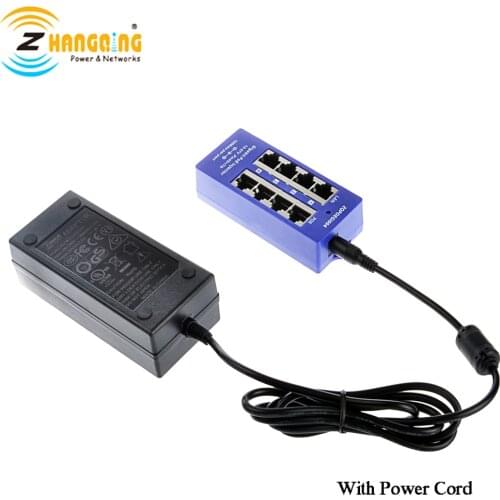 Gigabit PoE Injector 4 port 1000Mbps PoE Patch Panel 802.3af For MikroTik IP Camera Mode B Operation with 24V 60W Power Supply