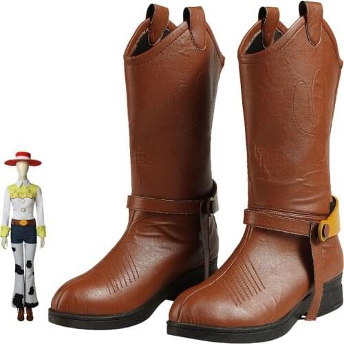 Movie Toys Cosplay Costume Cowboy Jessie Shoes For Women Cool Halloween Masquerade Feet Accessories