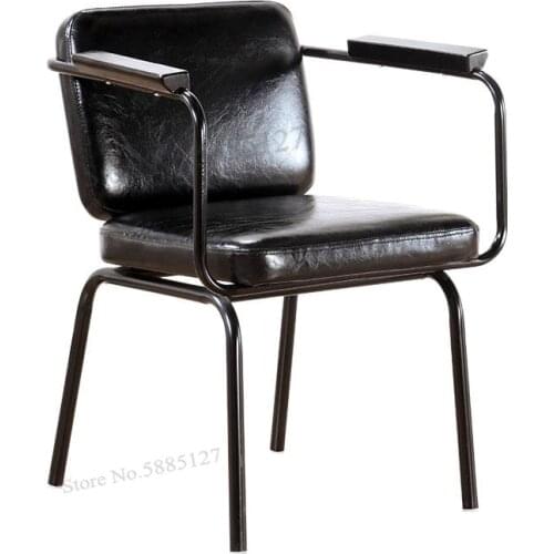 Customized Simple Chair Dining Chair Back Chair Adult Nordic Home Post Modern Iron Art Light Luxury Negotiation Restaurant Indus