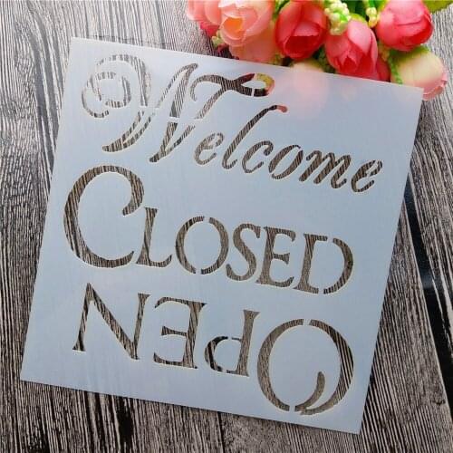 Scrapbooking tool card DIY album masking spray painted template drawing cake stencils laser cut templates letter ST16