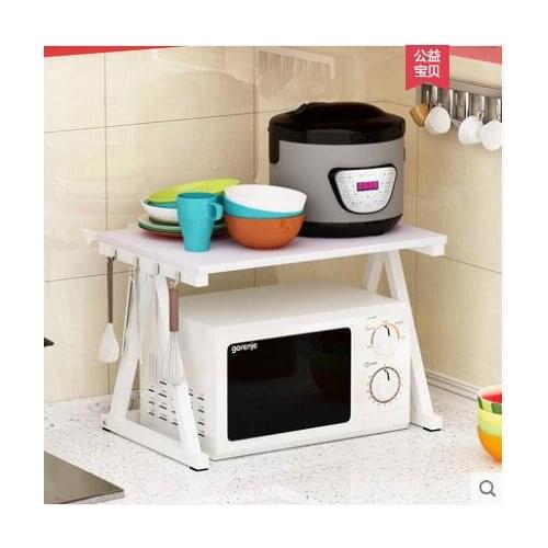 Microwave oven sets content rack 2 contracted kitchen to receive rack oven rack double layer stores content rack kitchen article