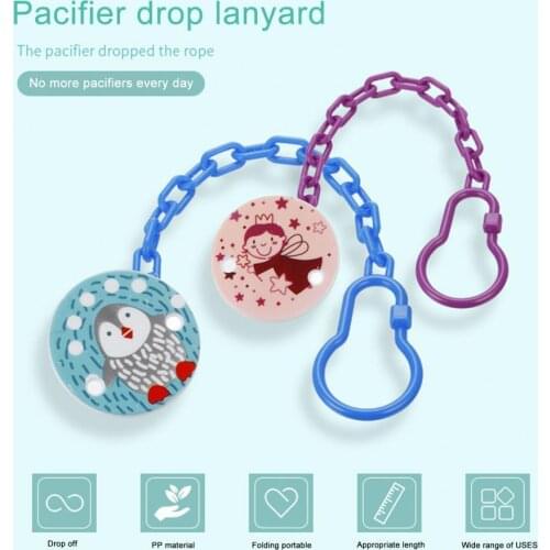 Creative Baby Pacifier Clip Smooth Edge Anti-Fall Portable Children Cartoon Pacifier Chain Newborns Pacifiers Leashes