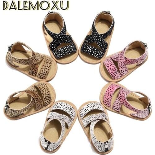 Kid Baby Sandals Girls Summer Leopard Infant Newborn Toddler Shoes Non-Slip Sneakers Flat With 0-24 Monthes Princess Pre Walkers
