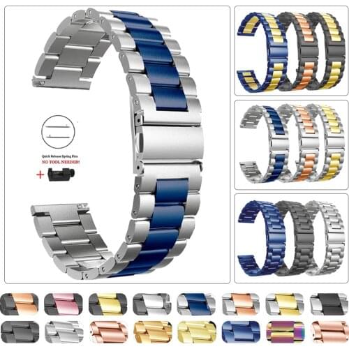 Stainless Steel Metal Band for Garmin Venu GarminMove 3 Garmin Active Vivoactive 4 4S Watchband Bracelet 20mm 22mm Wrist Strap