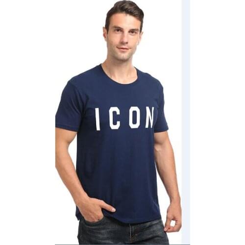 Brand Dsqicond2 ICON letters printing Women Mens cotton sports T-shirt Crew Neck short sleeve sweat-absorbent comfort Shirt
