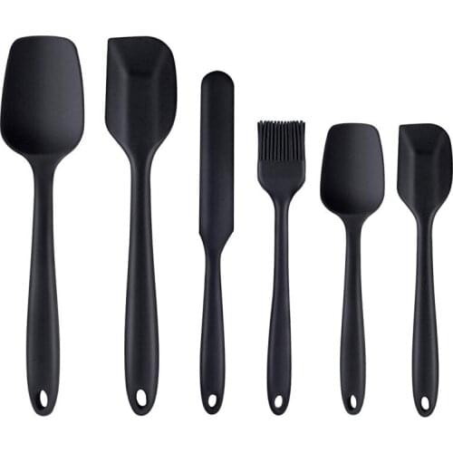 6 Piece Silicone Spatula Set Non-Stick Heat-Resistant Spatulas Turner for Cooking Baking Mixing Baking Tools Kitchen Tools