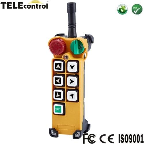 Telecontrol Telecrane Compatible 6 channel single speed push buttons F24-6S radio remote control transmitter controller