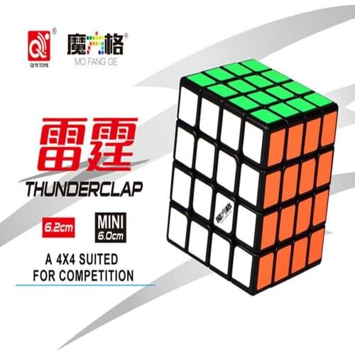 Qiyi 4x4x4 Magic Cube Thunderclap 6.2 CM / Mini 6.0 CM , A 4x4 Suited For Competition