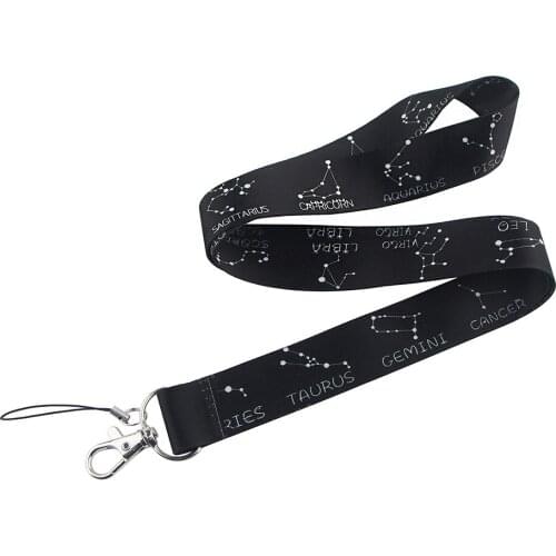 JF0265 Constellation Neck Strap Lanyard for keys ID Card Phone Straps USB Badge holder DIY Neck Strap Hang Rope Lariat Lanyards