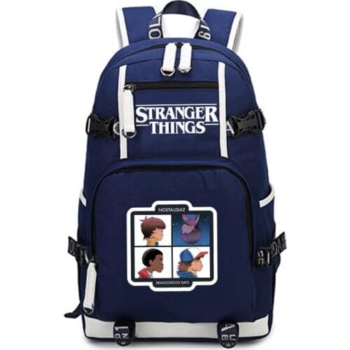 HOT Stranger Things Printed Backpack Men Women Large Laptop Backpack Back to College School Bags for Teenagers Travel Rucksackk