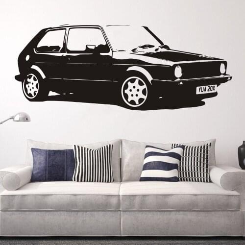 Removable Vintage XL Large Car VW Golf GTI Mk1 Classic Wall Art Decal Sticker Home Decoration Art Mural Paper Car Sticker A-100