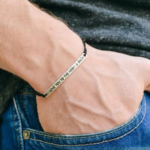 Silver Gold I Love You to the Moon and Back Stars Heart Paper Plane Jewelry Unicorn Flamingo Bees Charm Men Women Bracelet