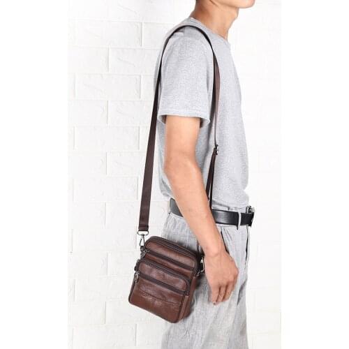 Xierya Men Shoulder Bag PU Leather Crossbody Men Messenger Bag Mini Bag for Men Fashion Shoulder Bags Mens Travel New Handbags