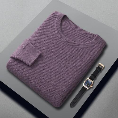 Zocept New Winter Men Cashmere Sweater O-Neck Long Sleeve Pullover Sweater Fashion Thick Warm Cashmere Knitwear Jumper Male Top