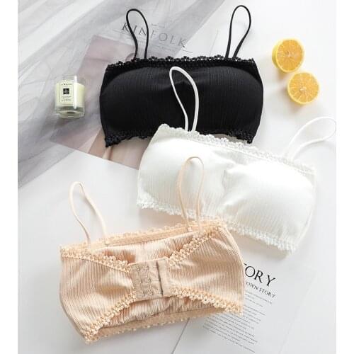 Girls tube top wrapped chest sexy girl bra gathered underwear base sling beauty back short teenage girls clothing