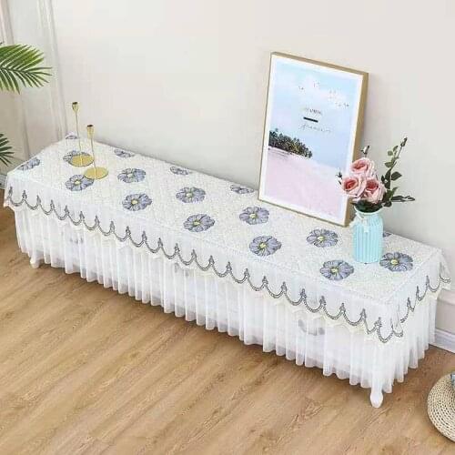 Party Wedding Decoration Table Cover Tailor Aade Double Layer Lace Dust Cover Tablecloth Table Sheet Skirt Table Basse Cloth