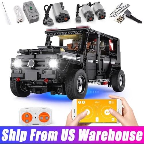 Mould King 13070 High-Tech SUV Car Toys APP Remote Control Truck G-Glass G500 AWD Wagon Set Building Blocks Kids Christmas Gifts