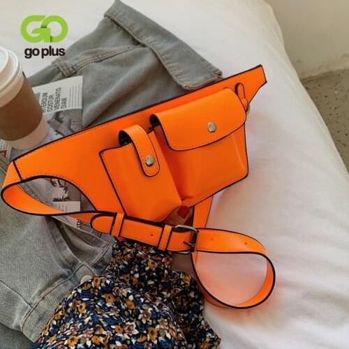 GOPLUS Fanny Pack for Women 2021 Fashion Solid Color Leather Waist Belt Bag Small Phone Purse Casual Chest Female Crossbody Bag