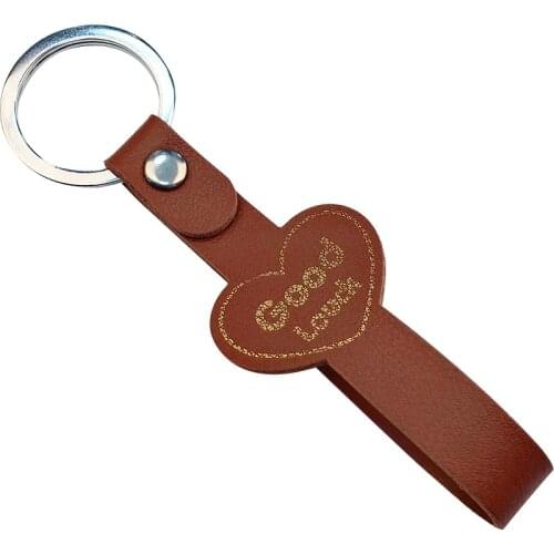 2019 Cute Couple Leather Key Chain Car Keychains Handmade Porte Clef Bag Charm Pendant Key Ring for Women Fashion Jewelry Gifts