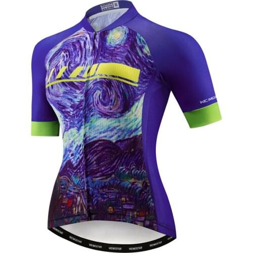 Women Cycling Jersey Short Sleeve Bicycle Shirts Breathable Mountain Bike Jersey Quick Dry