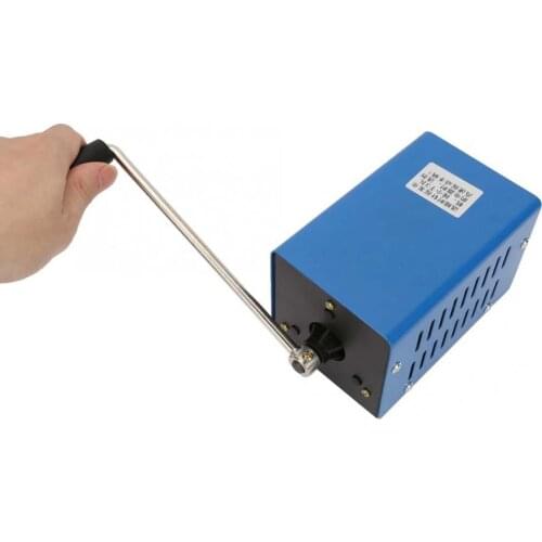 1pc High Power Portable Hand-cranked Charging Generator Dynamotor 5V USB Charging Blue Miniature Generator Emergency dynamotor