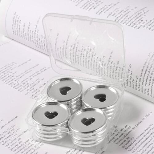 16Pcs Mini Planner Discs Heart Shape Notebook Binder Ring Discs Expansion Binding Discs Planner Binder DIY Scrapbook Accessory