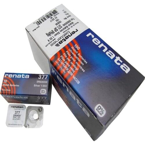 20pcs Renata 377 AG4 SR626SW Watch Battery Button Coin Cell Swiss Made SR626 V377 Batteries
