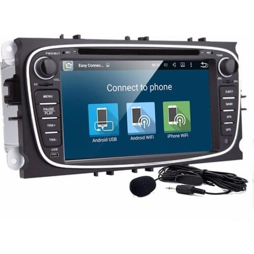 2019 7 Qual-Core CPU Cortex A9 GHz Pure Android 8.01 Car DVD GPS For Ford Mondeo S-max Focus car rado for Ford mondeo
