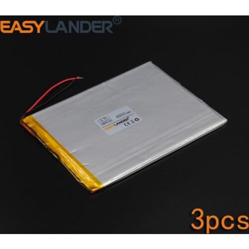 3pcs/Lot 3.7V 4500mAh Rechargeable li Polymer Li-ion Battery For Bluetooth Notebook Tablet PC electronics safety lamp 3490120