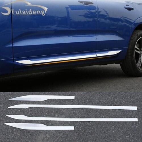 4pcs For Volvo XC60 2018-2021 New ABS Chrome Side Door Body Molding Cover Trim Car Styling