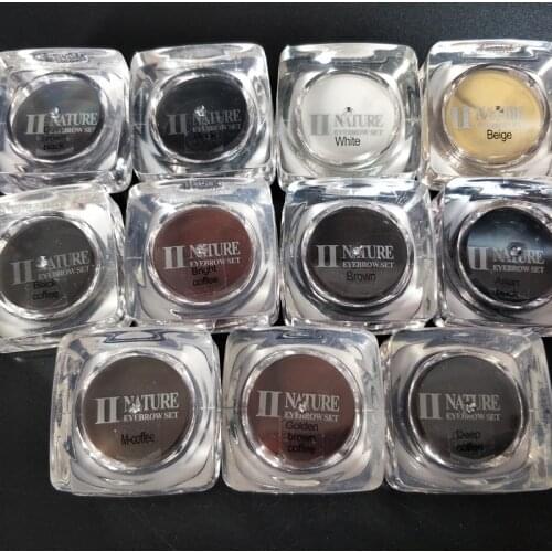 5Pcs Permanent Makeup Micropigment Tattoo Ink Pigment Kit for Eyebrow Eyeliner Arts Brown Coffee Colors