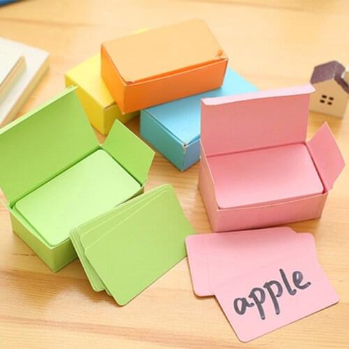 90 Sheets Double Sided Blank Memo Pad Kawaii Candy Colors Stationery Writing Pads Index Posted Word Card
