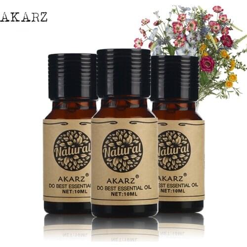 AKARZ Bergamot Lotus Violet essential oil sets Top Brand For Skin Body Care Aromatherapy Massage Spa 10ml*3