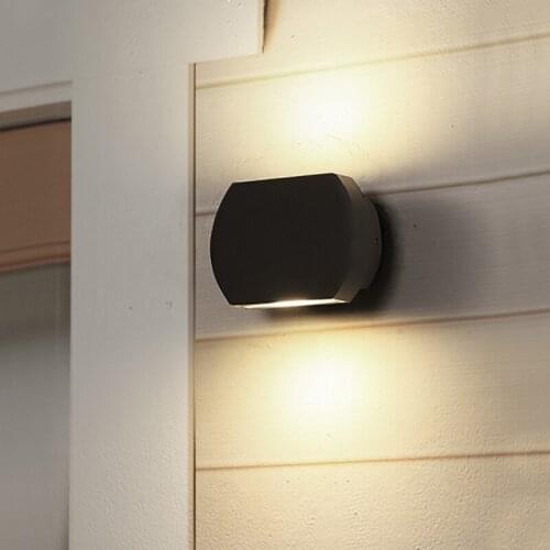 Aluminum 6W LED Wall Lamp Outdoor Indoor IP65 Up and Down Black Wall light For Home Stairs Bedroom Bathroom Porch Garden Lights