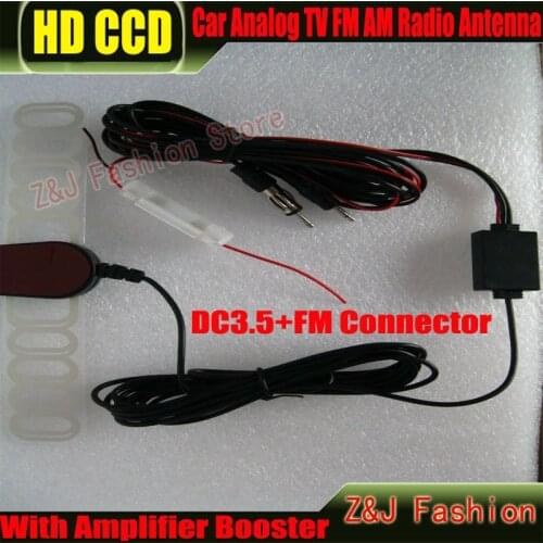 Free shipping Car DVD NAVI Auto Analog TV Radio FM AM Antenna for GPS DVBT TMC Navigation 2Din DC3.5+Fm connecter