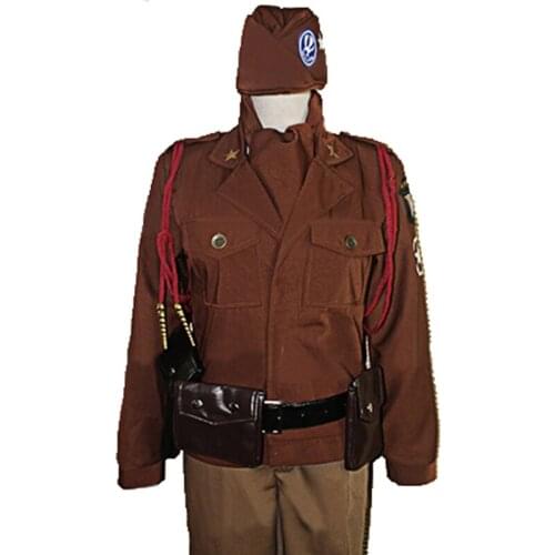 Axis Powers Hetalia Alfred F. Jones America military uniform cosplay costume with hat