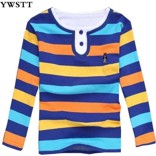 Brand Boys Polo Shirts Long Sleeve stripe 2018 Spring Autumn Long Children Polo Shirts School Uniform Clothing Baby Boy Clothes