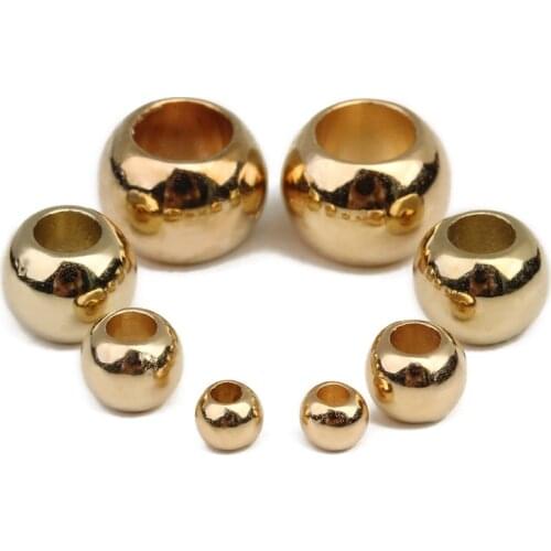 100pcs/lot 4 6 8 10 12mm Big Hole Beads CCB Beads Spacer Beads Spacer Loose Beads For Diy Jewelry Making Accessories Charms