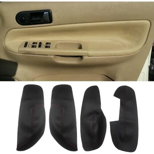 For VW Jetta 2002 2003 2004 2005 2006 4pcs Car interior Door Armrest Panel Microfiber Leather Cover Protective Trim