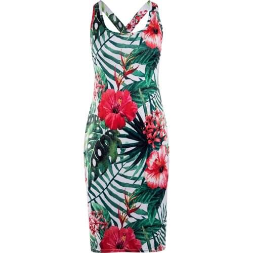 Women Bandage Bodycon Sleeveless Evening Party Club Short Knee-Length Dress