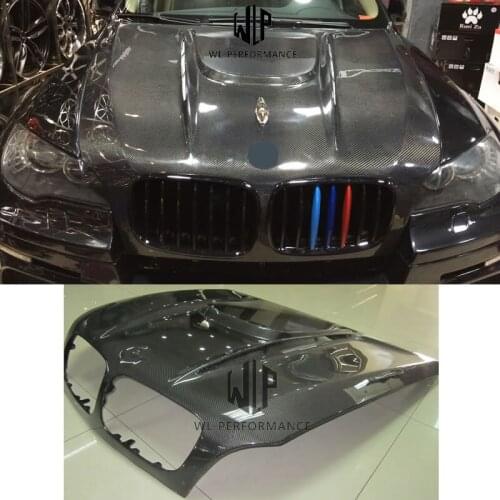 E70 X5 E71 X6 High Quality Carbon Fiber Front Engine Hoods Auto Car Bonnet For BMW E70 X5 E71 X6 H Style Car Body Kit 2007-2012
