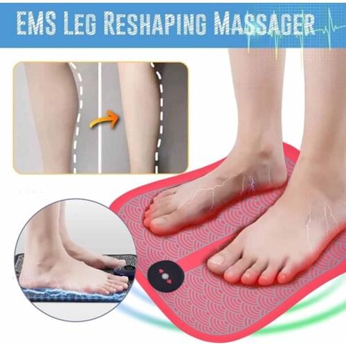 Electric Ems Foot Massager Pad Feet Muscle Stimulator Foot Massage Mat Improve Blood Circulation Relieve Ache Pain Care Tool#G4