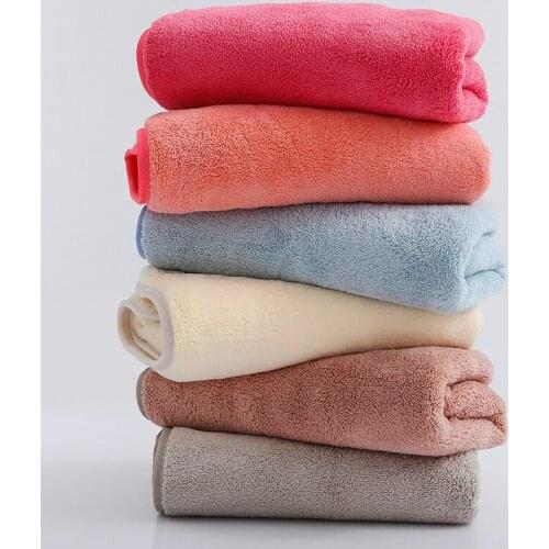 Hot Selling Thickened High-density Coral Fleece Edging Bath Towel Soft Absorbent No Lint No Fading 2-piece Set 75*35cm+140*70cm