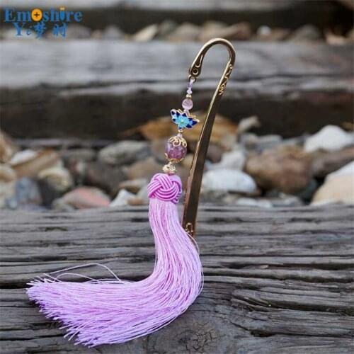 Innovative Gift Bookmarks for Readers Diary Book Book Marks Wholesale Tassel China Pendant Chinese Vintage Retro Bookmarks M176