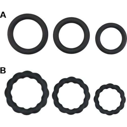 3pcs Silicone Penis Ring Foreskin Rings Sex Toys Mens Delay Ejaculation Lasting Erection Cock Cage Cock Scrotum Sleeve for Men