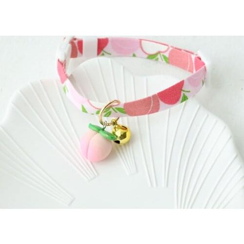 Summer Strawberry Pineapple Pet Collars Cute Cartoon Fashion Cat Collar Adjustable With Bell Dog Collar Kitten Puppy Decoration