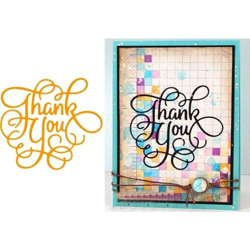 Letters Thank You words Metal Cutting Dies for Scrapbooking Photo Album Embossing Paper Cards Making Decorative Crafts Die Cut