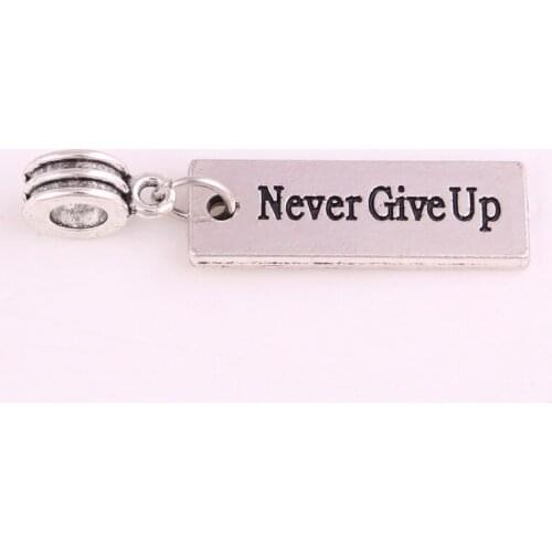 Fashion Sporty Necklace Pendant Encourage Gym Fitness Word Written In Plate Personality Charm Zinc Alloy Dropshipping