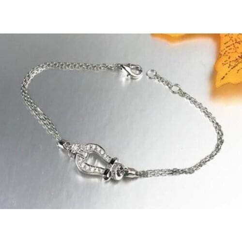 Handmade Fashion Bracelet Diamond Silver Colors AAAAA Cz stone Statement Party Wedding bracelets for women men Jewelry