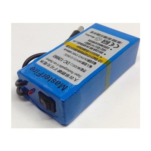 MasterFire 3set/lot New 12V 6800mah Lithium-ion Battery Super Rechargeable Li-ion Batteries Pack for CCTV Camera